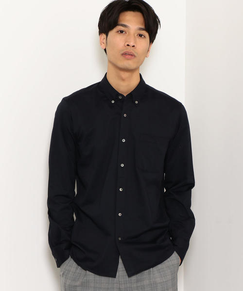 green label relaxing（グリーンレーベルリラクシング）の「NM ハイゲージ ボタンダウン シャツ ＜機能性生地＞ ◆（シャツ/ブラウス・メンズ・ホワイト/ネイビー/コバルトブルー・SMALL/MEDIUM/LARGE/X-LARGE/X-SMALL）」の2枚目の写真