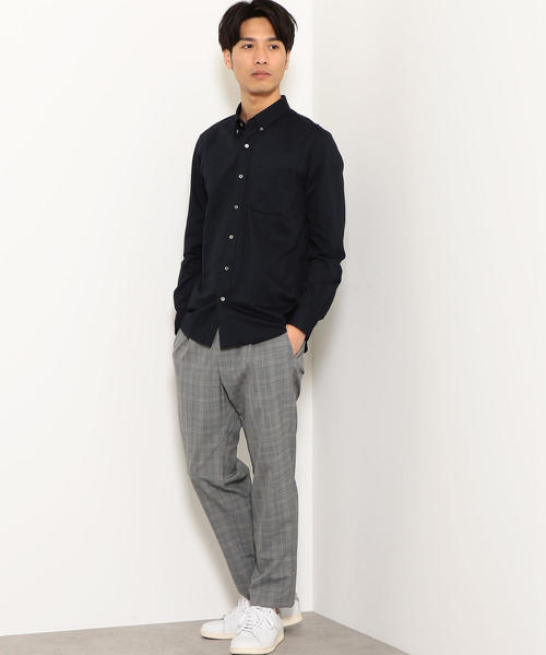 green label relaxing（グリーンレーベルリラクシング）の「NM ハイゲージ ボタンダウン シャツ ＜機能性生地＞ ◆（シャツ/ブラウス・メンズ・ホワイト/ネイビー/コバルトブルー・SMALL/MEDIUM/LARGE/X-LARGE/X-SMALL）」の4枚目の写真