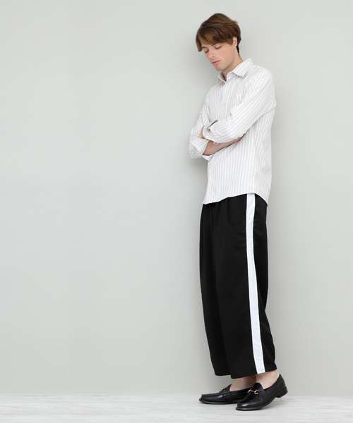 EMMA CLOTHES（エマクローズ）の「サイドライントラックパンツ (スキニー/テーパード/ワイド)（その他パンツ・メンズ・ブラック系その他/ブラック系その他2/ブラック系その他3・M/L）」の6枚目の写真