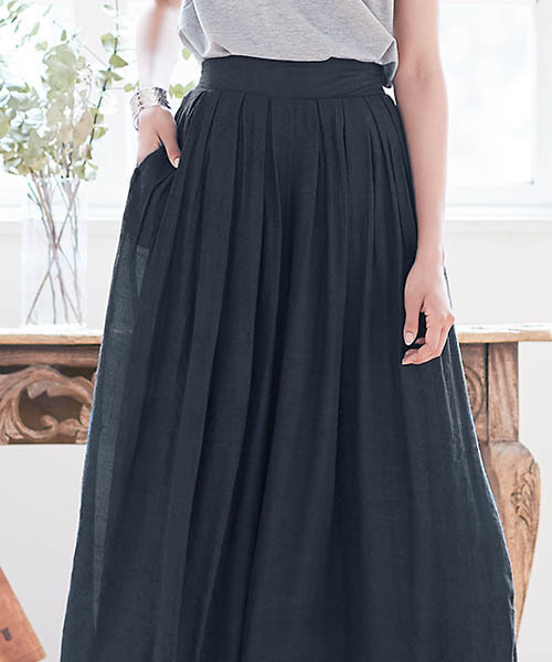 Pierrot（ピエロ）の「楊柳スラブワイドパンツ/リネンワイドパンツ（その他パンツ・レディース・ブラック/モカ/グレイッシュベージュ/カーキ/ネイビー/マスタード・M/L）」の14枚目の写真