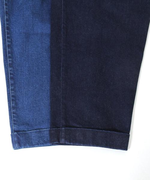 coen（コーエン）の「【WEB限定】2タックバルーンデニムクライミングパンツ（デニムパンツ・メンズ・ネイビー/ライトインディゴブルー・X-LARGE/SMALL/MEDIUM/LARGE）」の4枚目の写真