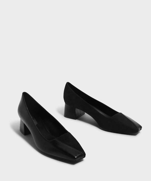 CHARLES & KEITH(チャールズ & キース)の「トラペーズヒールパンプス / TRAPEZE HEEL PUMPS(パンプス・レディース・ブラック/ブルー・22.5cm/23cm/23.5cm/24.5cm/25cm)」の4枚目の写真