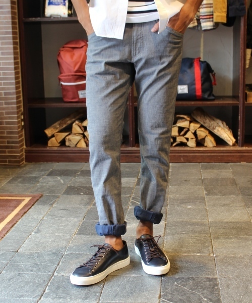 JOURNAL STANDARD（ジャーナルスタンダード）の「★★T/C ヒラロールアップパンツ#（その他パンツ・メンズ・ネイビー/ベージュ/サックスブルー/ブラック・MEDIUM/SMALL/LARGE）」の3枚目の写真