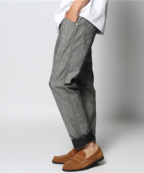 JOURNAL STANDARD（ジャーナルスタンダード）の「★★T/C ヒラロールアップパンツ#（その他パンツ・メンズ・ネイビー/ベージュ/サックスブルー/ブラック・MEDIUM/SMALL/LARGE）」の5枚目の写真