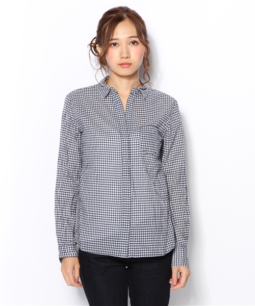 AMERICAN RAG CIE(アメリカンラグシー)の「グラフチェックレギュラーカラーSH/AMR-dms-L132-SH047(シャツ/ブラウス・レディース・オフホワイト/レッド・FREE)」の3枚目の写真
