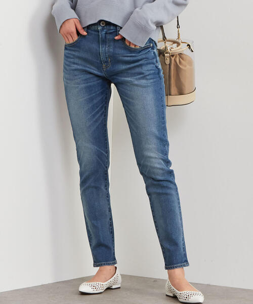 green label relaxing（グリーンレーベルリラクシング）の「◆SC ST B/F テーパード デニム パンツ（デニムパンツ・レディース・コバルトブルー/ネイビー・34/36/42/44/40/38/46）」の2枚目の写真