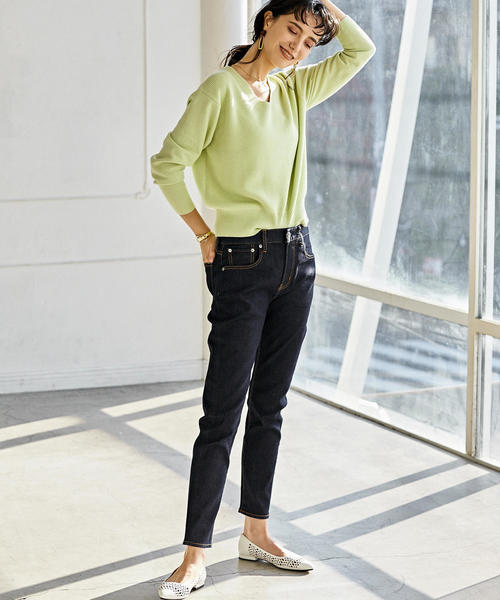 green label relaxing（グリーンレーベルリラクシング）の「◆SC ST B/F テーパード デニム パンツ（デニムパンツ・レディース・コバルトブルー/ネイビー・34/36/42/44/40/38/46）」の17枚目の写真