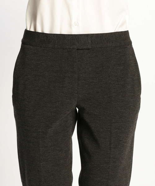 NARACAMICIE（ナラカミーチェ）の「【セットアップスーツ対応】ミラノリブ裏起毛9分丈パンツ（その他パンツ・レディース・グレー/ブラック・SMALL/MEDIUM/LARGE）」の4枚目の写真
