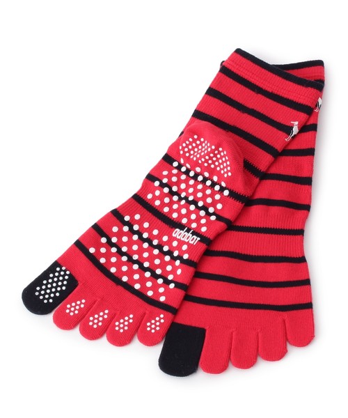 5本指ボーダーソックス レディース