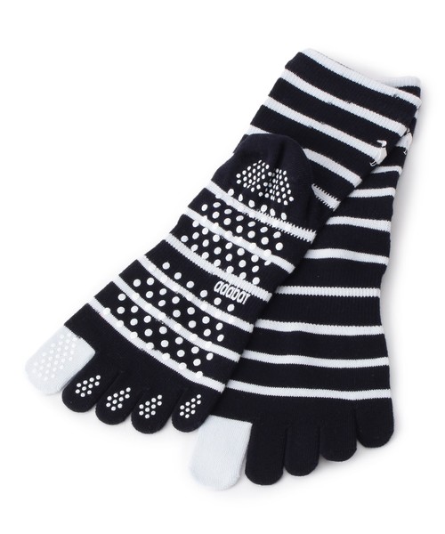 5本指ボーダーソックス レディース