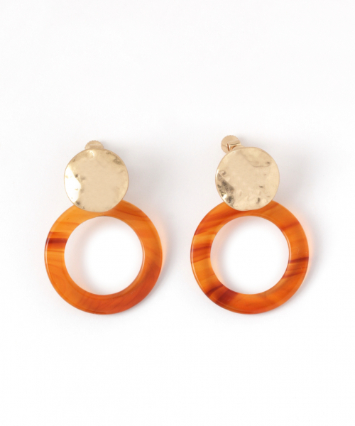 GLOBAL WORK（グローバルワーク）の「カラーラウンドイヤリング/820581（イヤリング・レディース・その他1/ダークブラウン/パープル系その他5・FREE）」の2枚目の写真