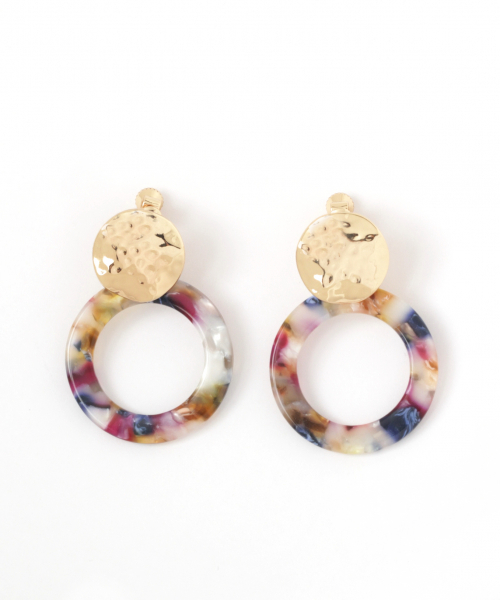 GLOBAL WORK（グローバルワーク）の「カラーラウンドイヤリング/820581（イヤリング・レディース・その他1/ダークブラウン/パープル系その他5・FREE）」の12枚目の写真