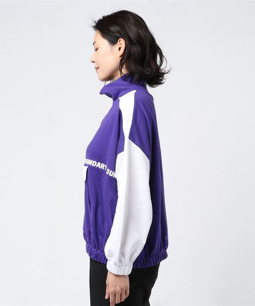 WEGO（ウィゴー）の「WEGO/アノラックロゴスウェット（スウェット・レディース・パープル/ネイビー/グリーン・FREE）」の5枚目の写真