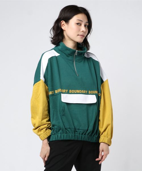 WEGO（ウィゴー）の「WEGO/アノラックロゴスウェット（スウェット・レディース・パープル/ネイビー/グリーン・FREE）」の6枚目の写真