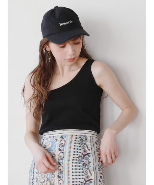 Ungrid（アングリッド）の「ワンショルテレコタンクトップ（タンクトップ・レディース・ブラック/パープル/グレー/オフホワイト/モカ・FREE）」の6枚目の写真