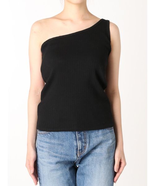 Ungrid（アングリッド）の「ワンショルテレコタンクトップ（タンクトップ・レディース・ブラック/パープル/グレー/オフホワイト/モカ・FREE）」の7枚目の写真