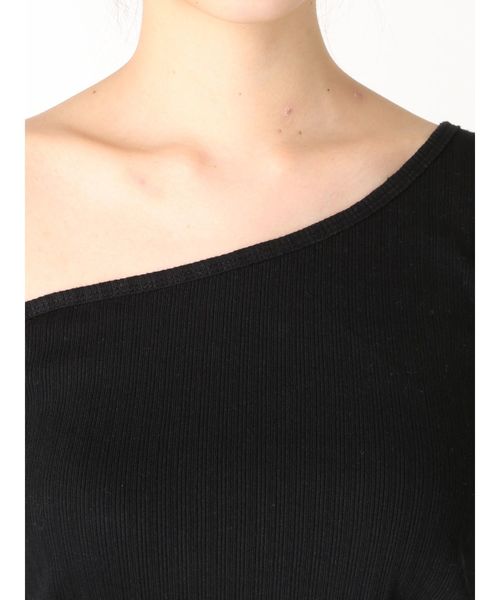 Ungrid（アングリッド）の「ワンショルテレコタンクトップ（タンクトップ・レディース・ブラック/パープル/グレー/オフホワイト/モカ・FREE）」の10枚目の写真