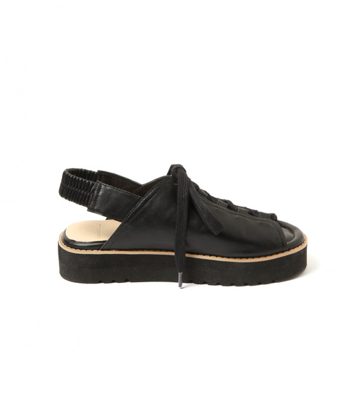 niko and...（ニコアンド）の「レースアップサンダル（サンダル・レディース・ブラック/ベージュ・SMALL/MEDIUM/LARGE）」の4枚目の写真