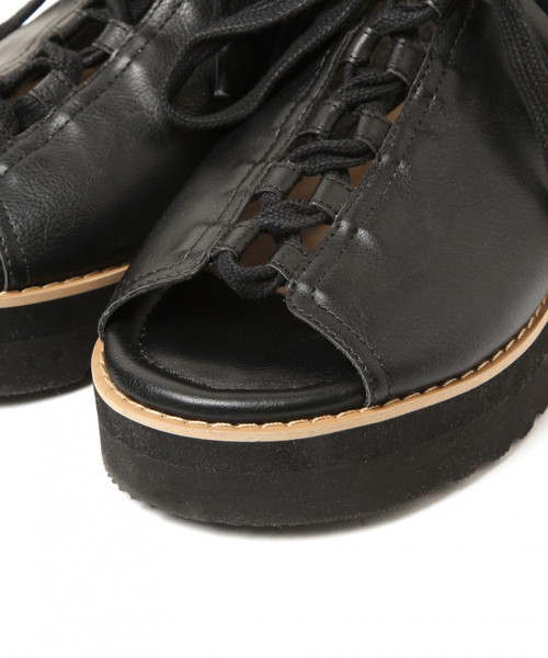 niko and...（ニコアンド）の「レースアップサンダル（サンダル・レディース・ブラック/ベージュ・SMALL/MEDIUM/LARGE）」の8枚目の写真