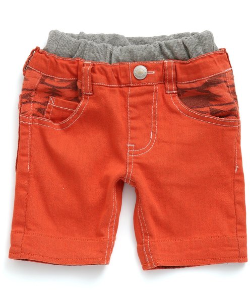 BREEZE（ブリーズ）の「/ジャガード切替ハーフパンツ（その他パンツ・キッズ・レッド/サックスブルー/ライム/ネイビー・100/110/120/90/80/130/140）」の4枚目の写真