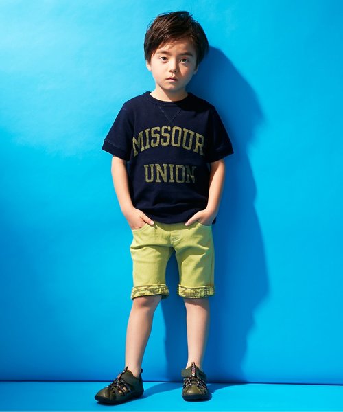 BREEZE（ブリーズ）の「/ジャガード切替ハーフパンツ（その他パンツ・キッズ・レッド/サックスブルー/ライム/ネイビー・100/110/120/90/80/130/140）」の5枚目の写真