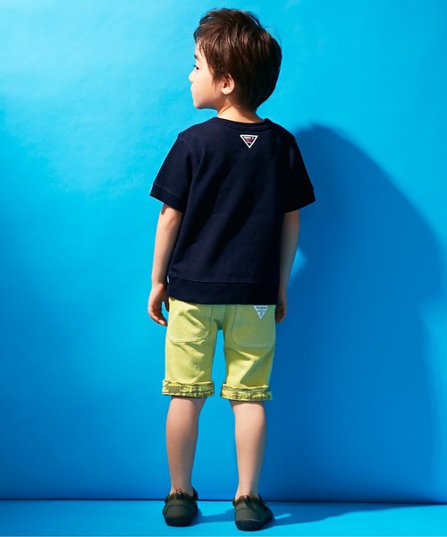 BREEZE（ブリーズ）の「/ジャガード切替ハーフパンツ（その他パンツ・キッズ・レッド/サックスブルー/ライム/ネイビー・100/110/120/90/80/130/140）」の6枚目の写真