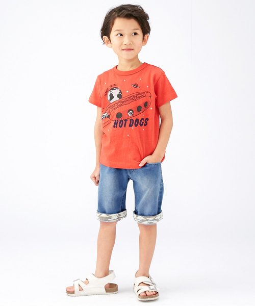 BREEZE（ブリーズ）の「/ジャガード切替ハーフパンツ（その他パンツ・キッズ・レッド/サックスブルー/ライム/ネイビー・100/110/120/90/80/130/140）」の7枚目の写真