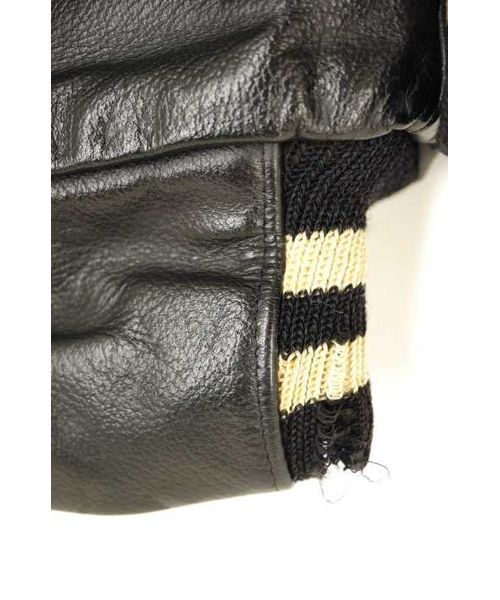 ブランド古着】レザー切替メルトンスタジャン（スタジャン）｜Golden