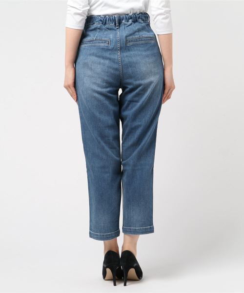 Cheek(チーク)の「【Moname】DenimEasyTuckPants(デニムパンツ・レディース・ブルー・MEDIUM/LARGE)」の3枚目の写真