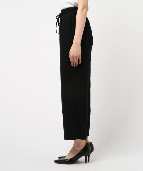 minius（ミニウス）の「麻混ワイドパンツ（その他パンツ・レディース・ブラック/ナチュラル・MEDIUM）」の3枚目の写真