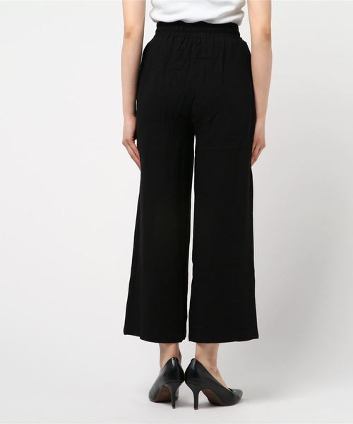 minius（ミニウス）の「麻混ワイドパンツ（その他パンツ・レディース・ブラック/ナチュラル・MEDIUM）」の4枚目の写真