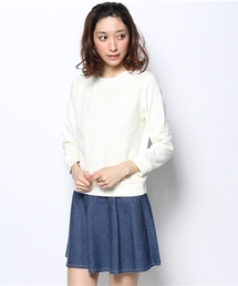 VIS | 前身レース付裏毛プルオーバー(スウェット)