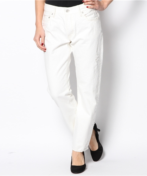 goa（ゴア）の「13OZ ホワイトデニムボーイズパンツ（デニムパンツ・レディース・ホワイト・1/2）」の10枚目の写真