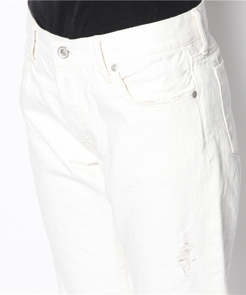 goa（ゴア）の「13OZ ホワイトデニムボーイズパンツ（デニムパンツ・レディース・ホワイト・1/2）」の8枚目の写真