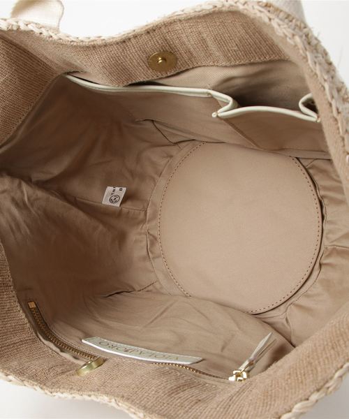 VIOLAd'ORO（ヴィオラドーロ）の「【VIOLAd'ORO】 ラフィアトートバッグ　V-8087 SANDRO（トートバッグ・レディース・ネイビー/ブラウン/シルバー/アイボリー/ゴールド・FREE）」の8枚目の写真