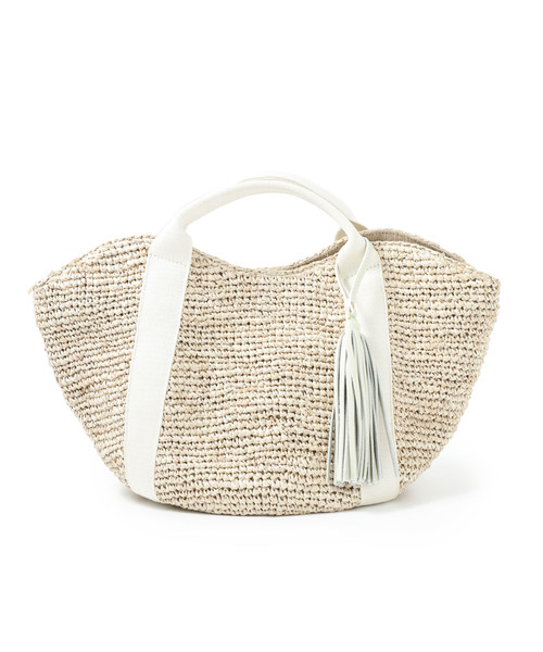 VIOLAd'ORO（ヴィオラドーロ）の「【VIOLAd'ORO】 ラフィアトートバッグ　V-8087 SANDRO（トートバッグ・レディース・ネイビー/ブラウン/シルバー/アイボリー/ゴールド・FREE）」の13枚目の写真