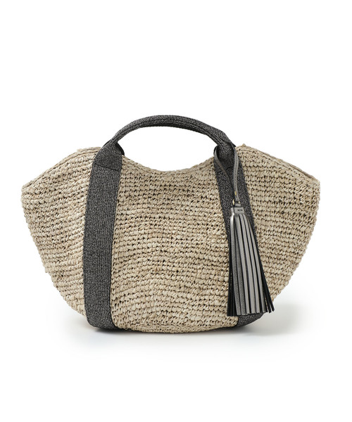 VIOLAd'ORO（ヴィオラドーロ）の「【VIOLAd'ORO】 ラフィアトートバッグ　V-8087 SANDRO（トートバッグ・レディース・ネイビー/ブラウン/シルバー/アイボリー/ゴールド・FREE）」の15枚目の写真