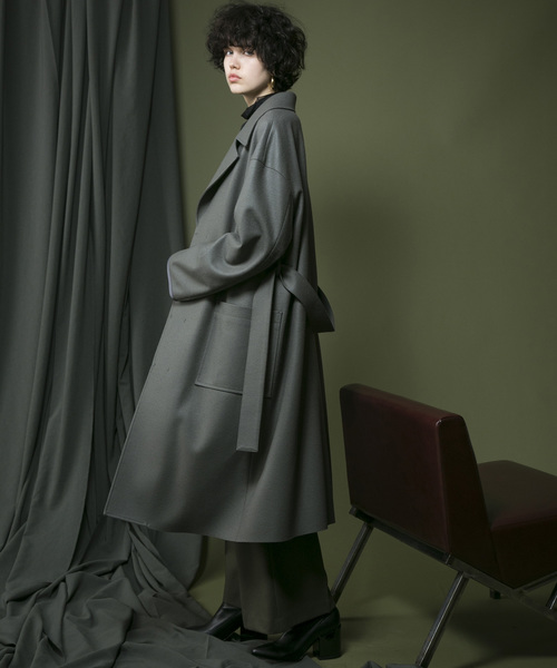 MAISON SPECIAL(メゾンスペシャル)の「◎Oggi 2月号,GISELe 11月号掲載:ニットメルトンオーバーコート【MAISON SPECIAL/メゾンスペシャル】(チェスターコート・レディース・グレー/ベージュ・FREE)」の11枚目の写真