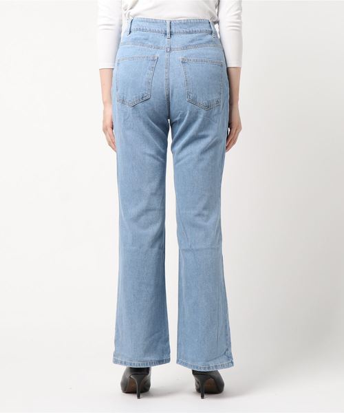 archives(アルシーヴ)の「ブーツカットデニムパンツ(デニムパンツ・レディース・ネイビー/ブルー・SMALL/MEDIUM)」の3枚目の写真