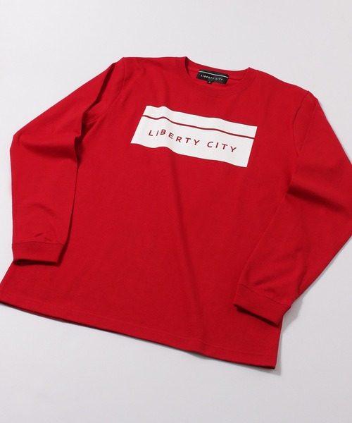 LIBERTY CITY（リバティシティ）の「【LIBERTY CITY/リバティーシティ】 [BOX LOGO] ロンT（Tシャツ/カットソー・メンズ・ホワイト/ブラック/レッド・2/4/3）」の11枚目の写真