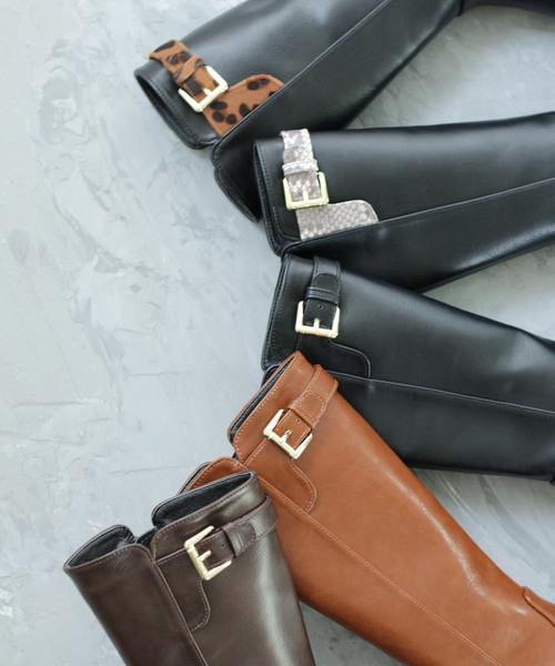 SESTO(セスト)の「ママとお揃い。キッズ用ジョッキーロングブーツ(ブーツ・キッズ・ブラック/ダークブラウン/キャメル/レオパード/パイソン・22.0cm/18.0cm/19.0cm/20.0cm/21.0cm)」の9枚目の写真