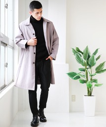 メンズのステンカラーコート（ベージュ系・速乾）ファッション通販