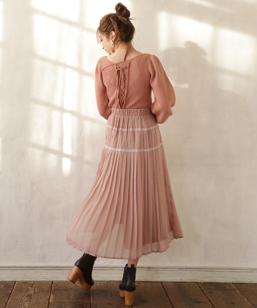 one after another NICE CLAUP（ワンアフターアナザーナイスクラップ）の「２枚セットプリーツスカート（スカート・レディース・アイボリー/ライトグレー/カーキ/ピンク・FREE）」の19枚目の写真