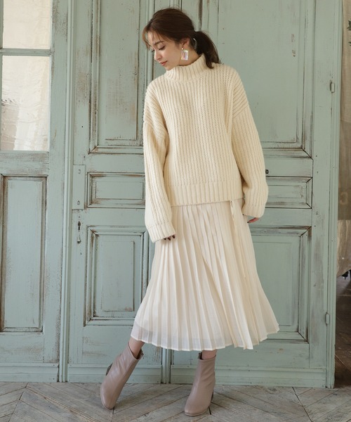 one after another NICE CLAUP（ワンアフターアナザーナイスクラップ）の「２枚セットプリーツスカート（スカート・レディース・アイボリー/ライトグレー/カーキ/ピンク・FREE）」の20枚目の写真