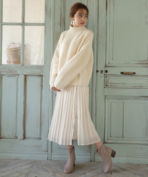 one after another NICE CLAUP（ワンアフターアナザーナイスクラップ）の「２枚セットプリーツスカート（スカート・レディース・アイボリー/ライトグレー/カーキ/ピンク・FREE）」の21枚目の写真