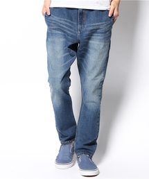 MORGAN HOMME | カット＆ウーブンリラックスデニム/スウェットパンツ(デニムパンツ)