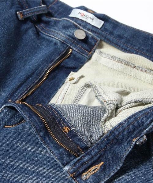 MORGAN HOMME（モルガンオム）の「カット＆ウーブンリラックスデニム/スウェットパンツ（デニムパンツ・メンズ・ホワイト/ネイビー・AL/LARGE/SMALL/MEDIUM）」の4枚目の写真