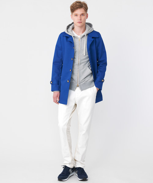 MORGAN HOMME（モルガンオム）の「カット＆ウーブンリラックスデニム/スウェットパンツ（デニムパンツ・メンズ・ホワイト/ネイビー・AL/LARGE/SMALL/MEDIUM）」の12枚目の写真