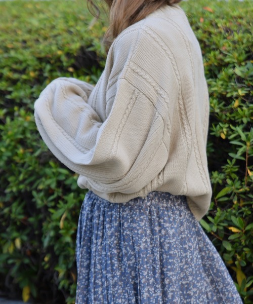 PairPair（ペアペア）の「ヘンリーネックニットプルオーバー（ニット/セーター・レディース・ライトグリーン/モカ/ライトベージュ・FREE）」の6枚目の写真