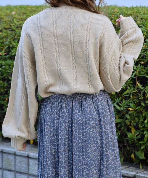 PairPair（ペアペア）の「ヘンリーネックニットプルオーバー（ニット/セーター・レディース・ライトグリーン/モカ/ライトベージュ・FREE）」の17枚目の写真